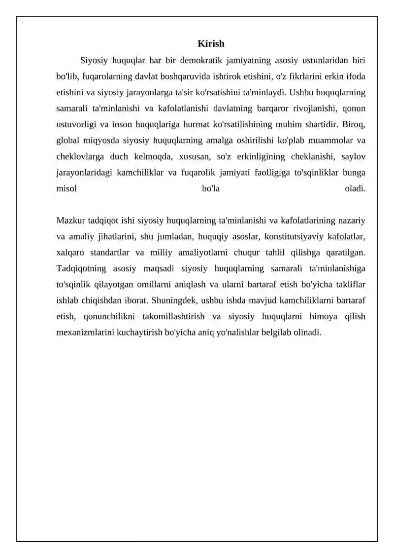 Siyosiy huquqlarning amalga oshirilishi va kafolatlari 3