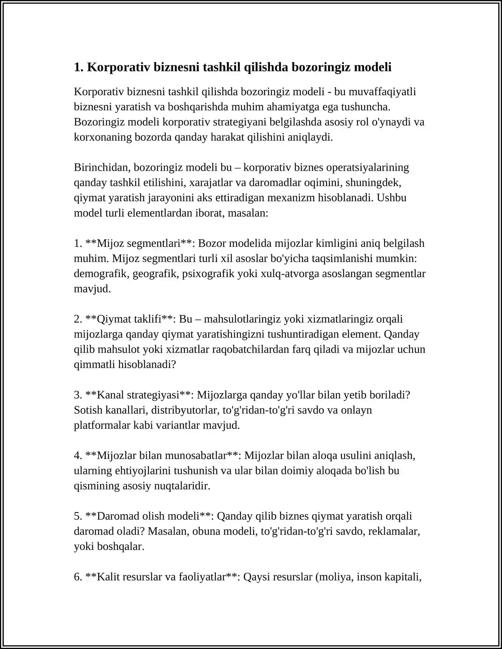 BOZOR IQTISODIYOTINING TURLI MODELLARIDA KORPORATIV BIZNESNING TASHKILIY XUSUSIYATLARI 3
