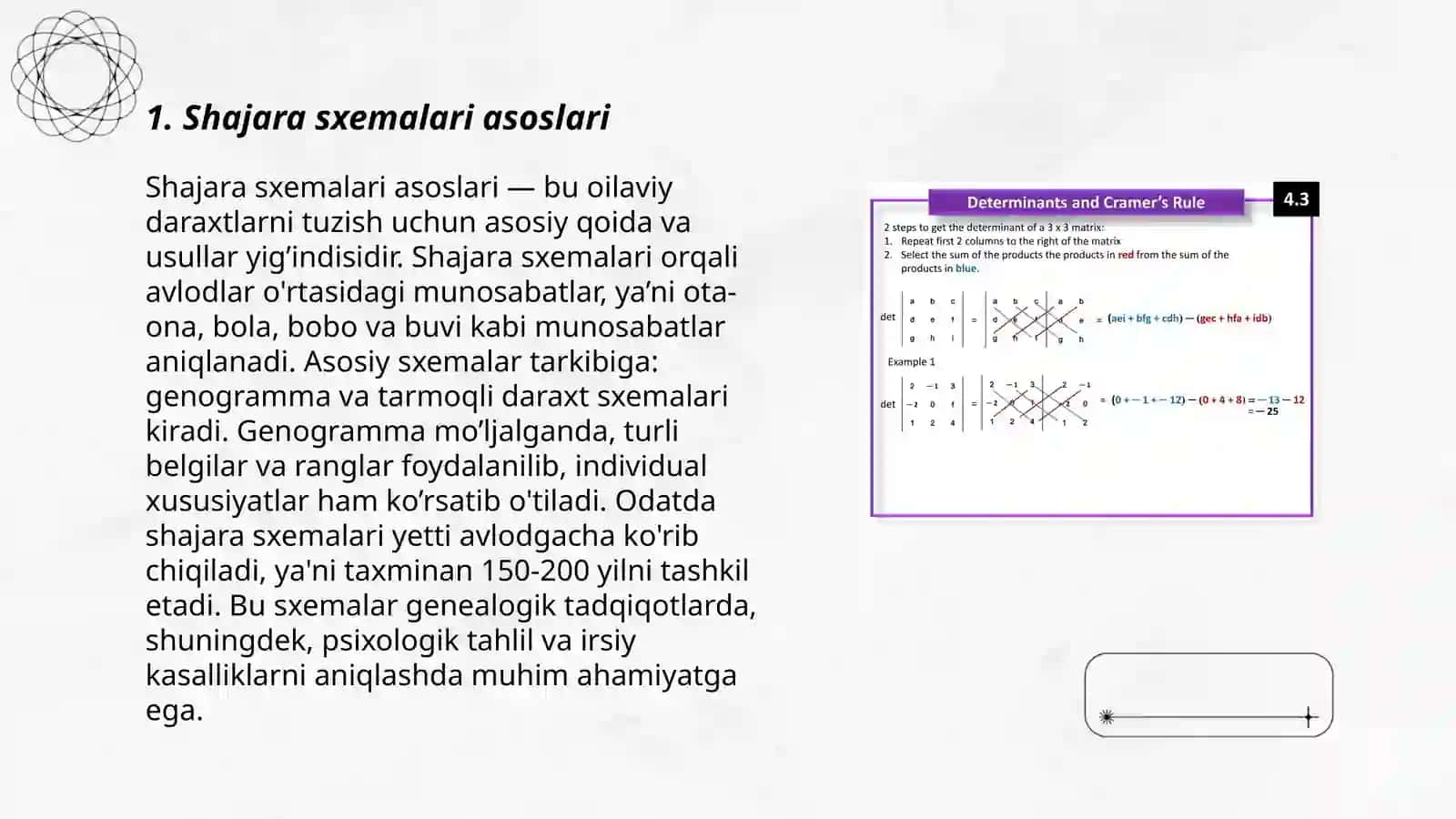 Shajara sxemalari va kariotip taxlili.Jinsiy xromatini aniqlashning ekspress-metodi 3