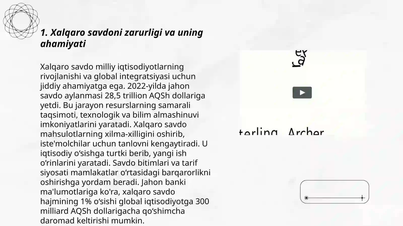 Xalqaro Savdoning Zaruriyati va Uning Asosiy Korinishlari 3