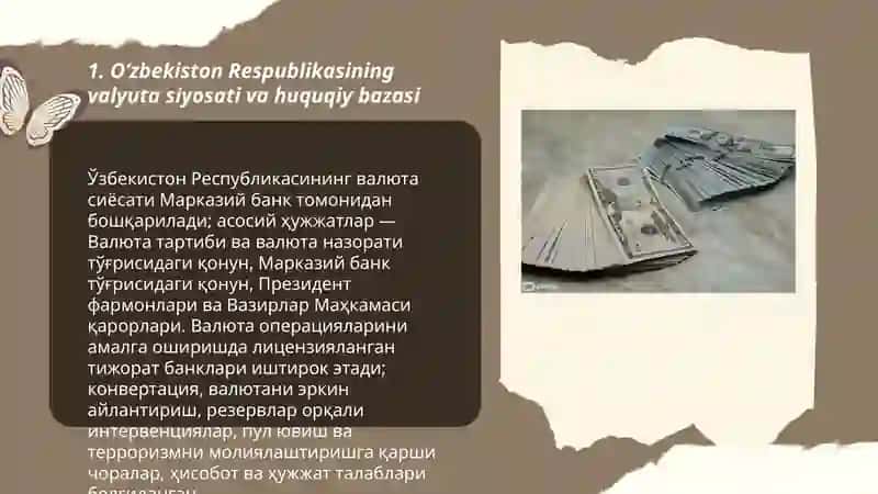 Oʻzbekistonda valyuta operatsiyalarini amalga oshirish tartibi 3