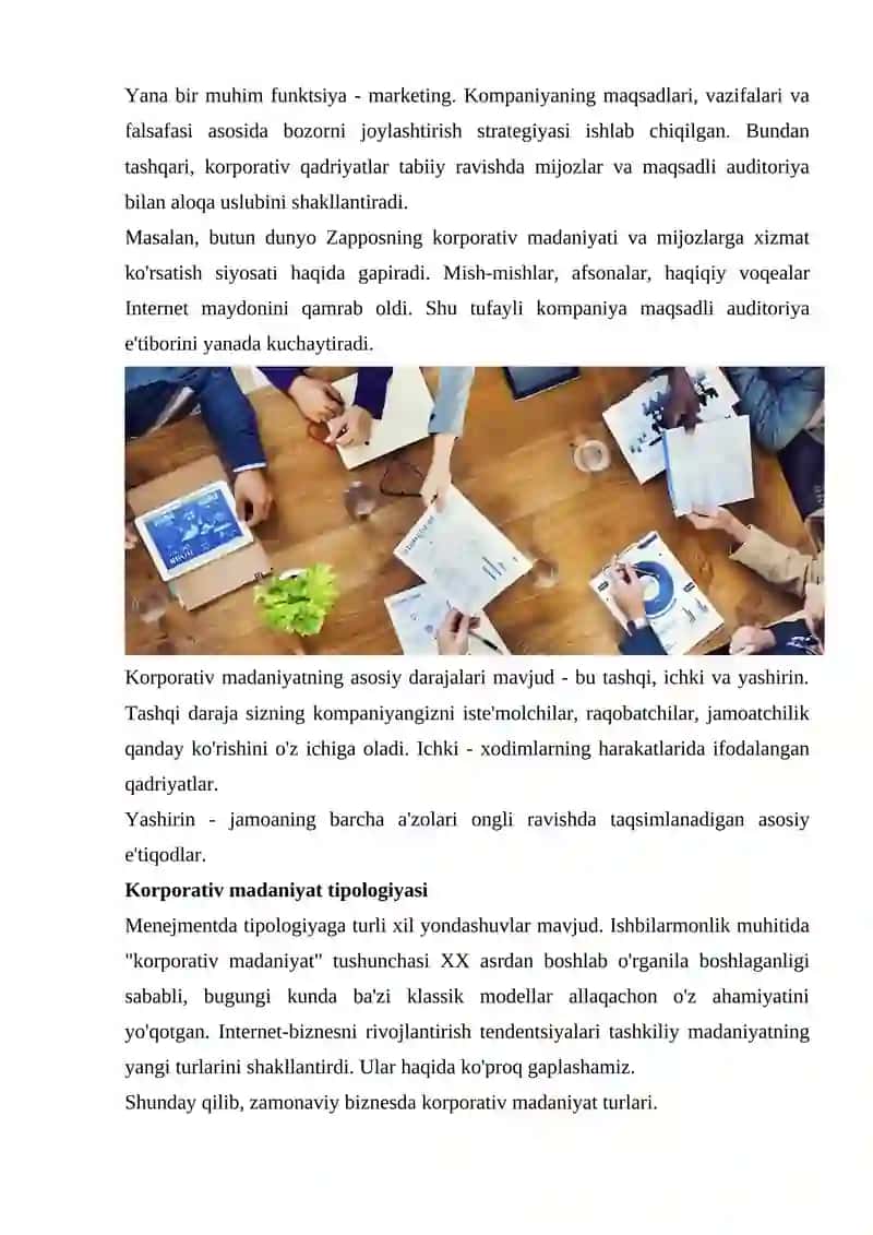 Korporativ Madaniyatning Qadri va uning Xulq-atvor Standartlari 3