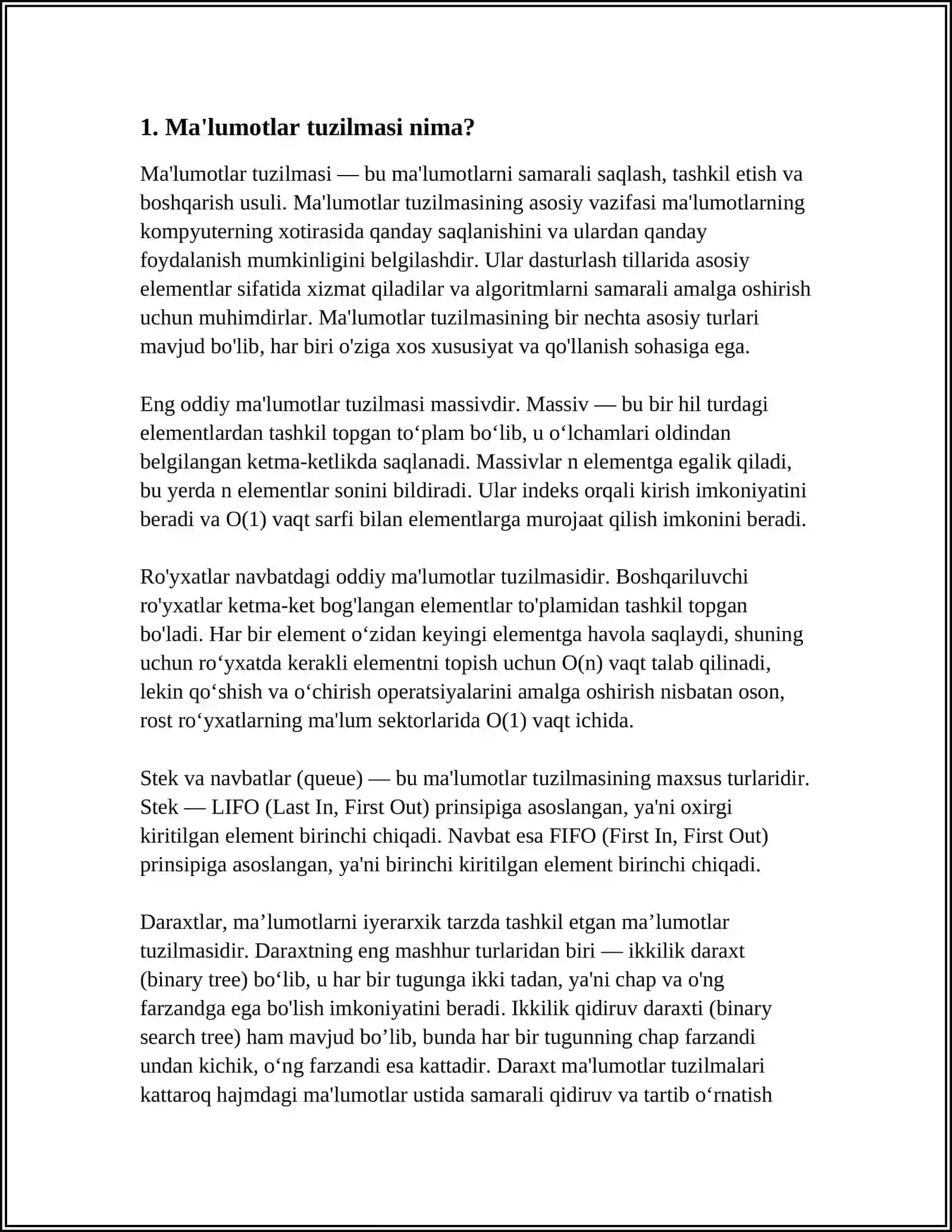 NAVBAT MALUMOTLAR TUZULMASI 3