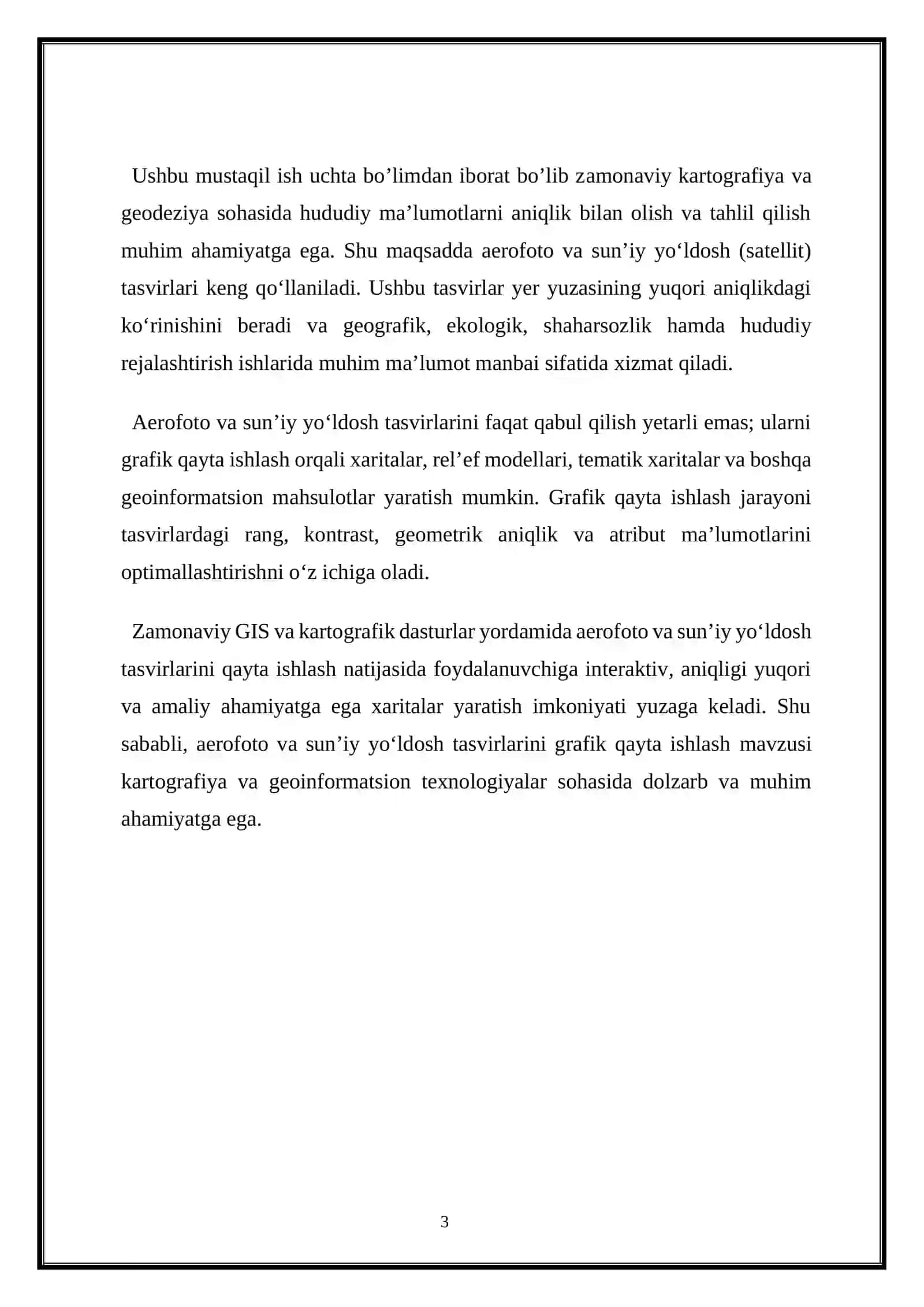 Aerofoto va sun’iy yo‘ldosh tasvirlarini grafik qayta ishlash 3