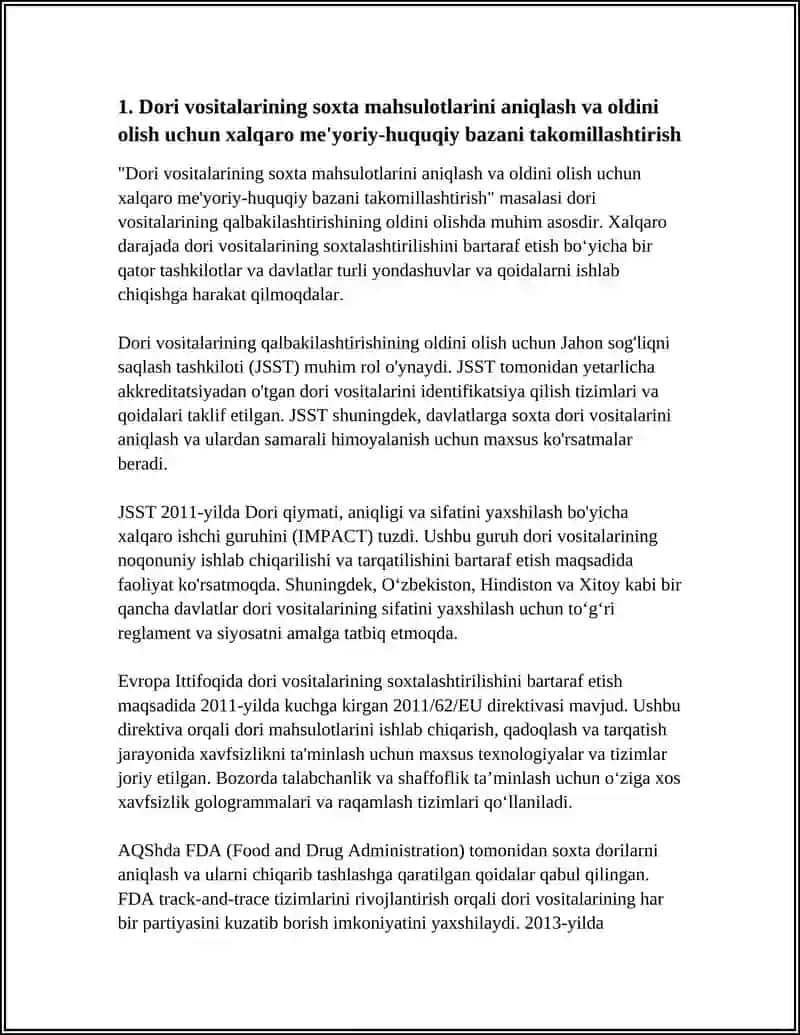 JAXON MIQQIYOQSIDA DORI VOSITALARINING QALBAKILASHTIRISHNING OLDINI OLISH 3