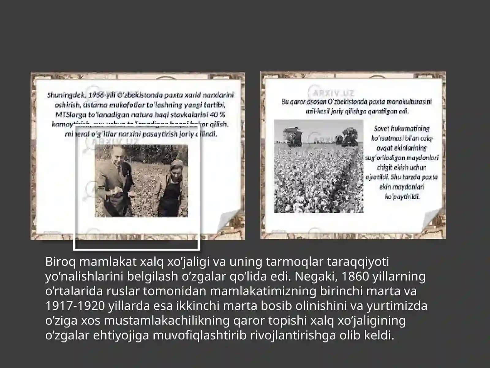 Qishloqxo'jaligi va sanoat sohasidagi o'zgarishlar 3