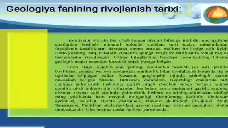 GEOLOGIYA FANINING RIVOJLANISH TARIXI 3