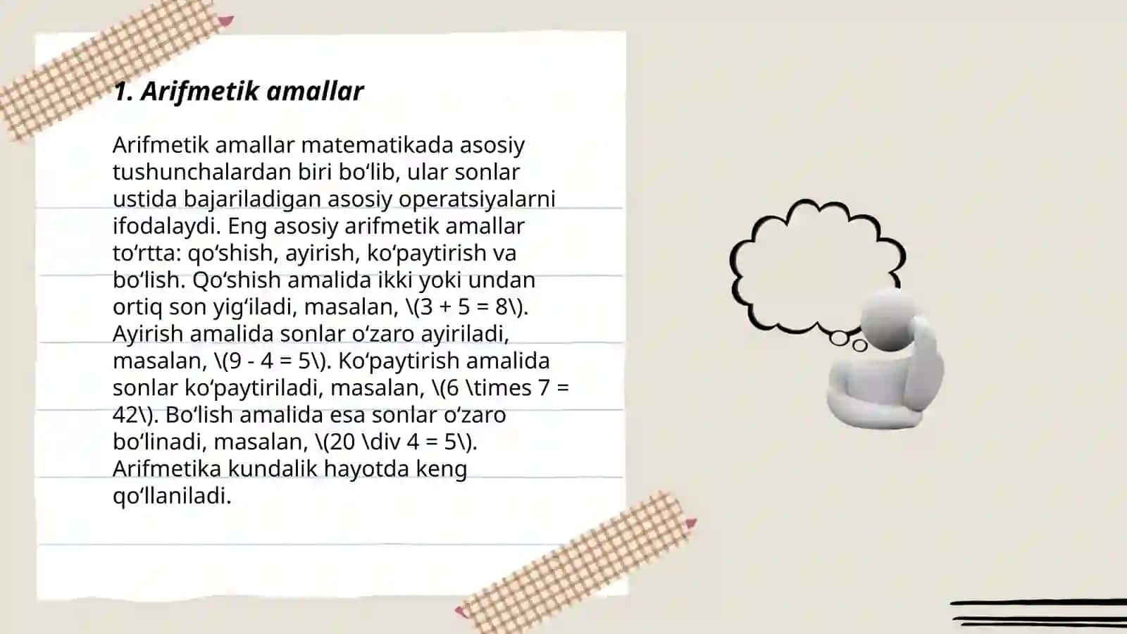 Elementar matematika yoʼnalishlari qismi 3