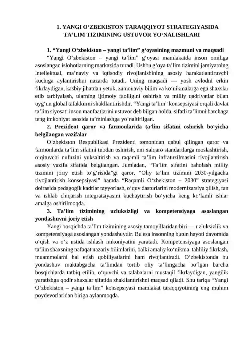 O‘zbekiston Respublikasi rivojining yangi bosqichida ta’lim-tarbiya islohotlari 3