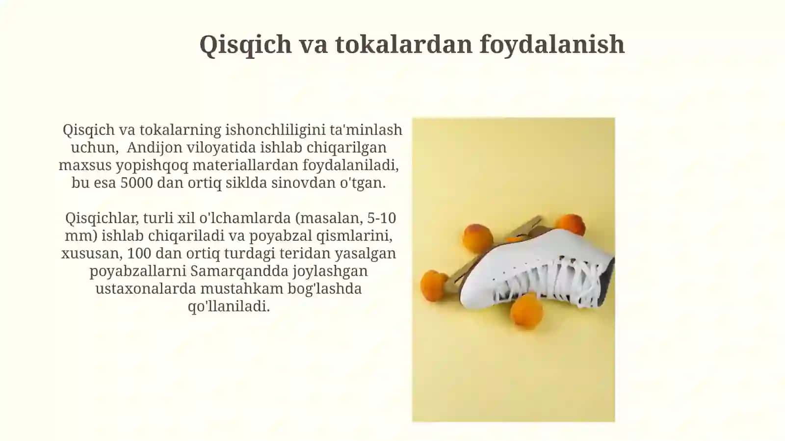 Poyabzal tanavori va tag bo'laklarini o'zaro biriktirish usullari 3