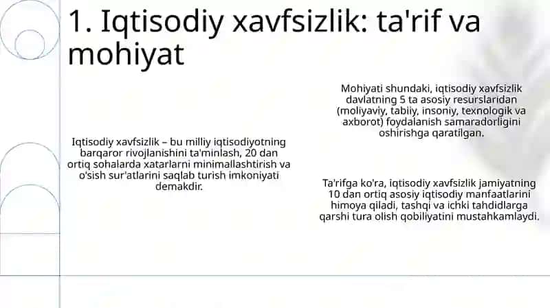 Iqtisodiy xavfsizlik kontseptsiyasi 3