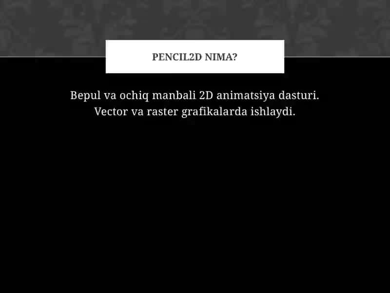 Bepul va ochiq manbali 2D animatsiya dasturi 3