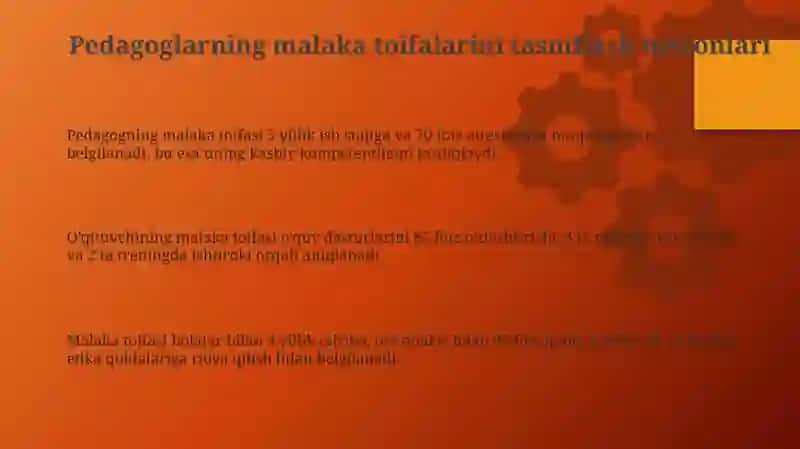 Maktabgacha ta'lim tashkilotlarida pedagoglarning malaka tasniflari 3