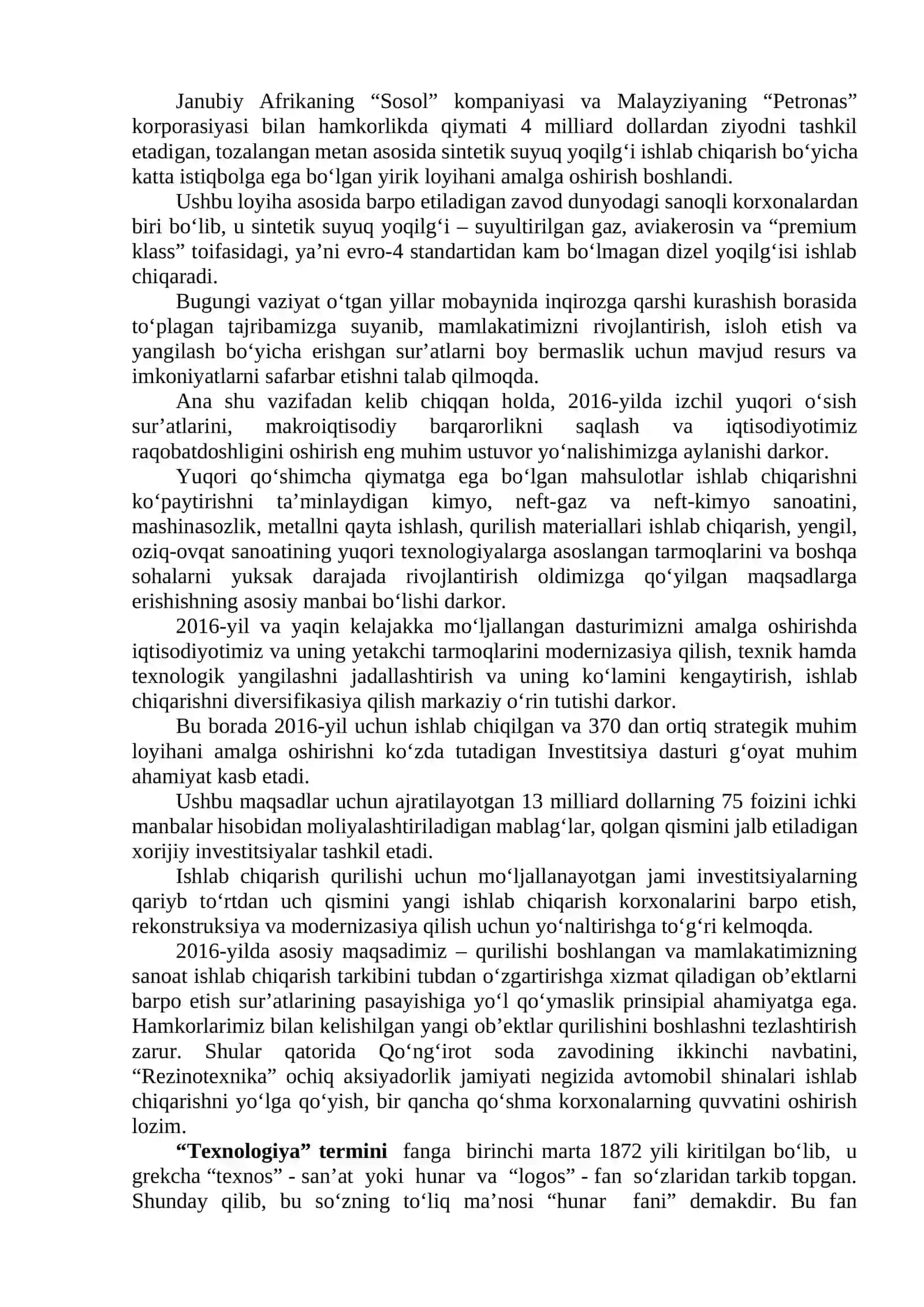 Real sektor korxonalarida ishlab chiqarish texnologiyalar fanining predmeti, ahamiyati va vazifalari 3