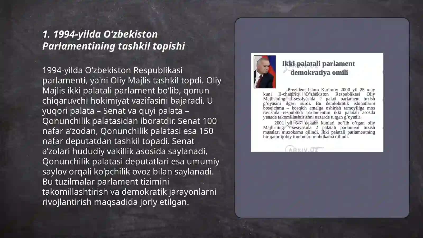 Parlament tarixi 1994-2024yillarda 3