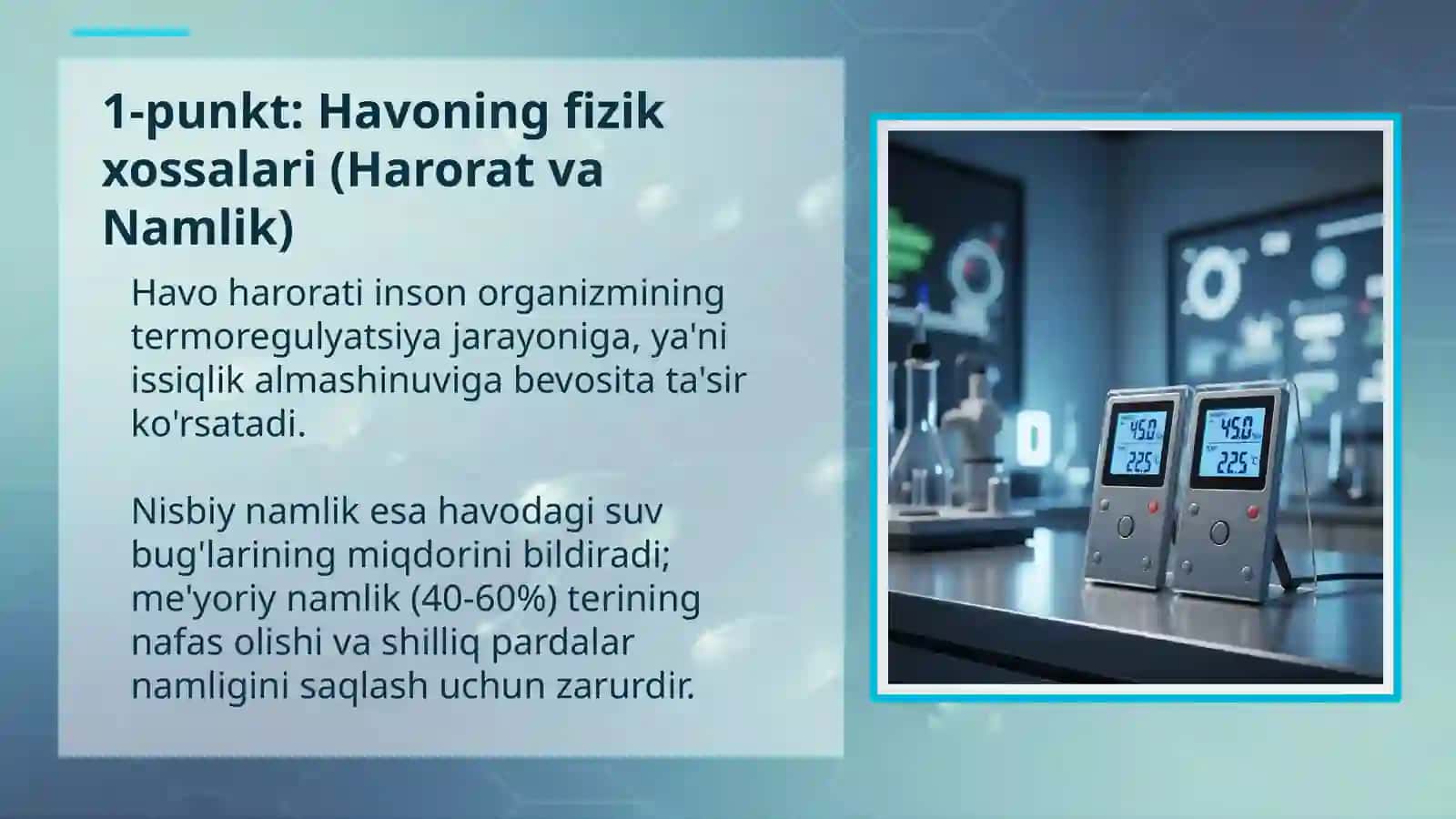 Havoning gigiyenik ko‘rsatkichlari 3