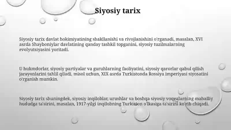 Siyosiy, iqtisodiy va ijtimoiy tarix 3
