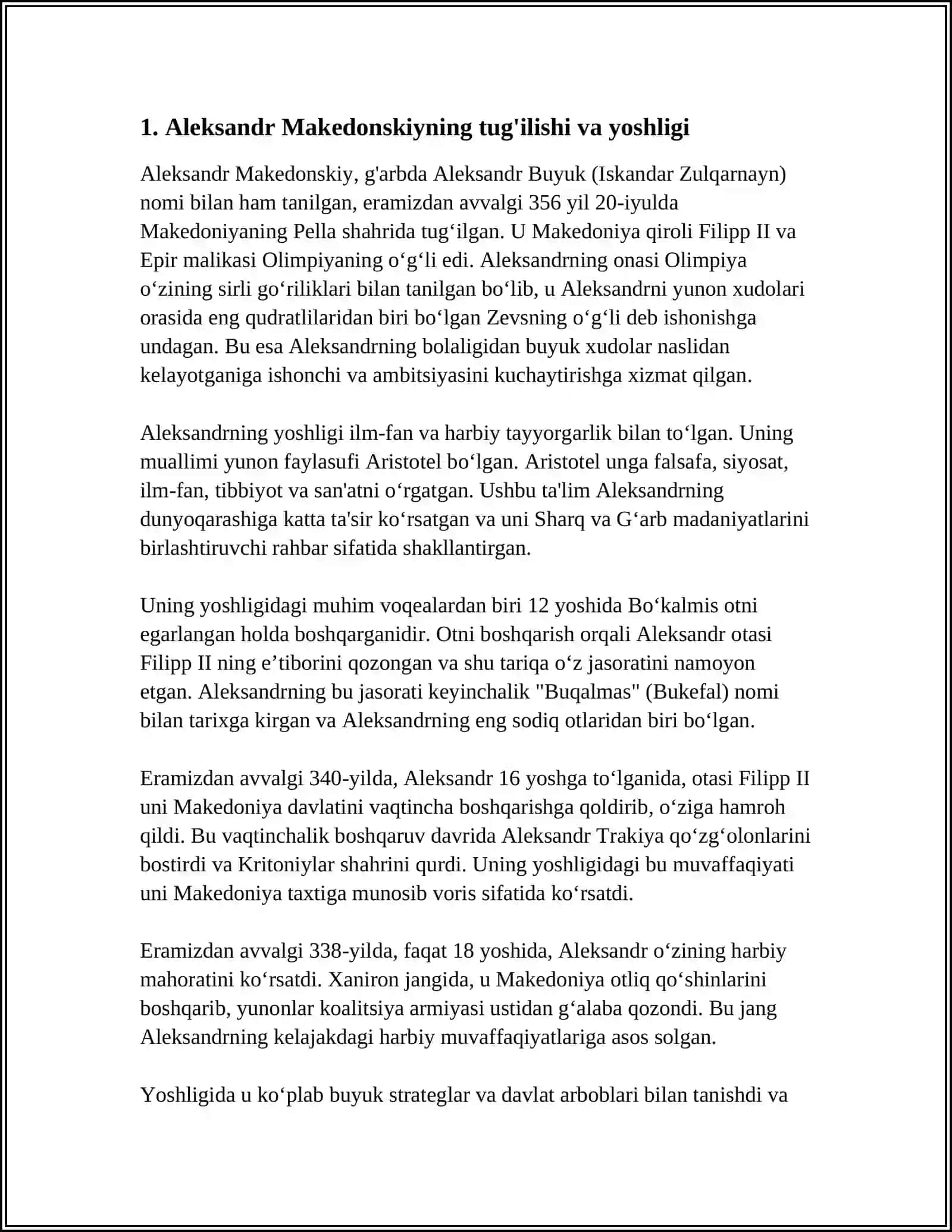 ALEKSANDR MAKEDONISKIY DAVLATINING TASHKIL TOPISHI VA PARCHALANIB KETISHI 3