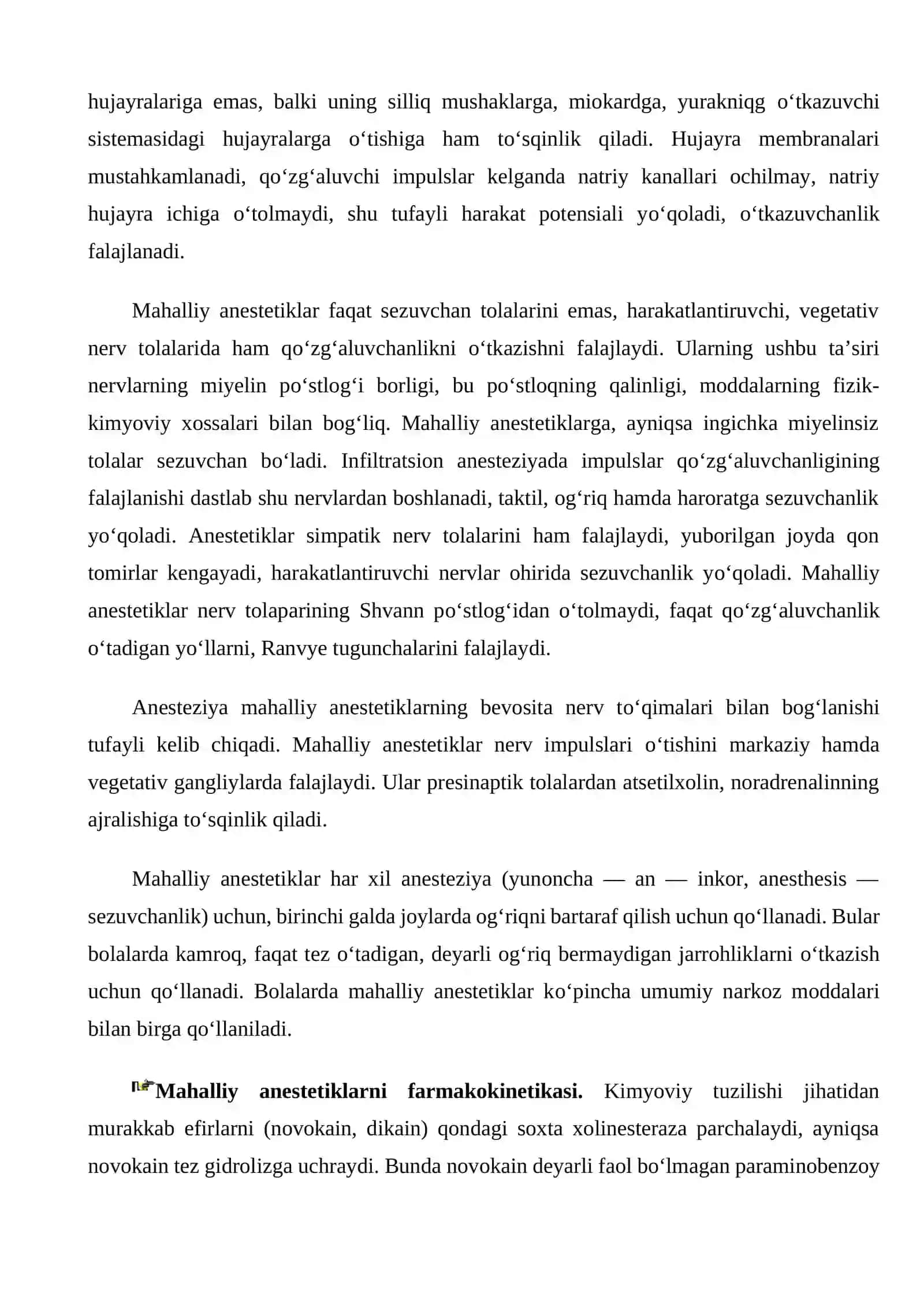 MAXALLIY ANESTEZIYALOVCHI MODDALAR 3