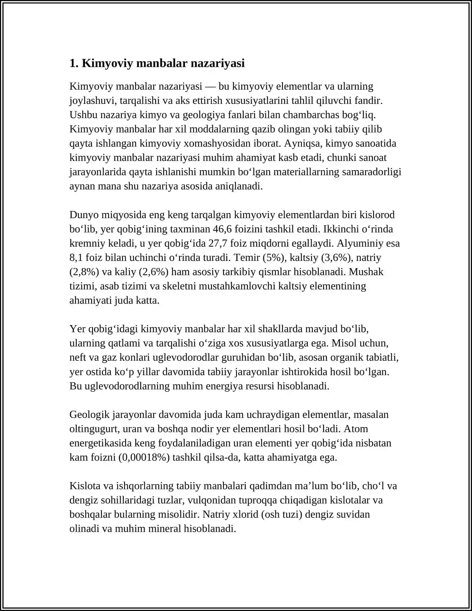 ELEKTR TOKINING KIMYOVIY MANBALAR TUZULISHI 3
