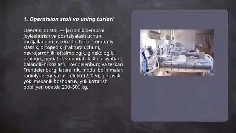Operatsion stoli va uning turlari 3