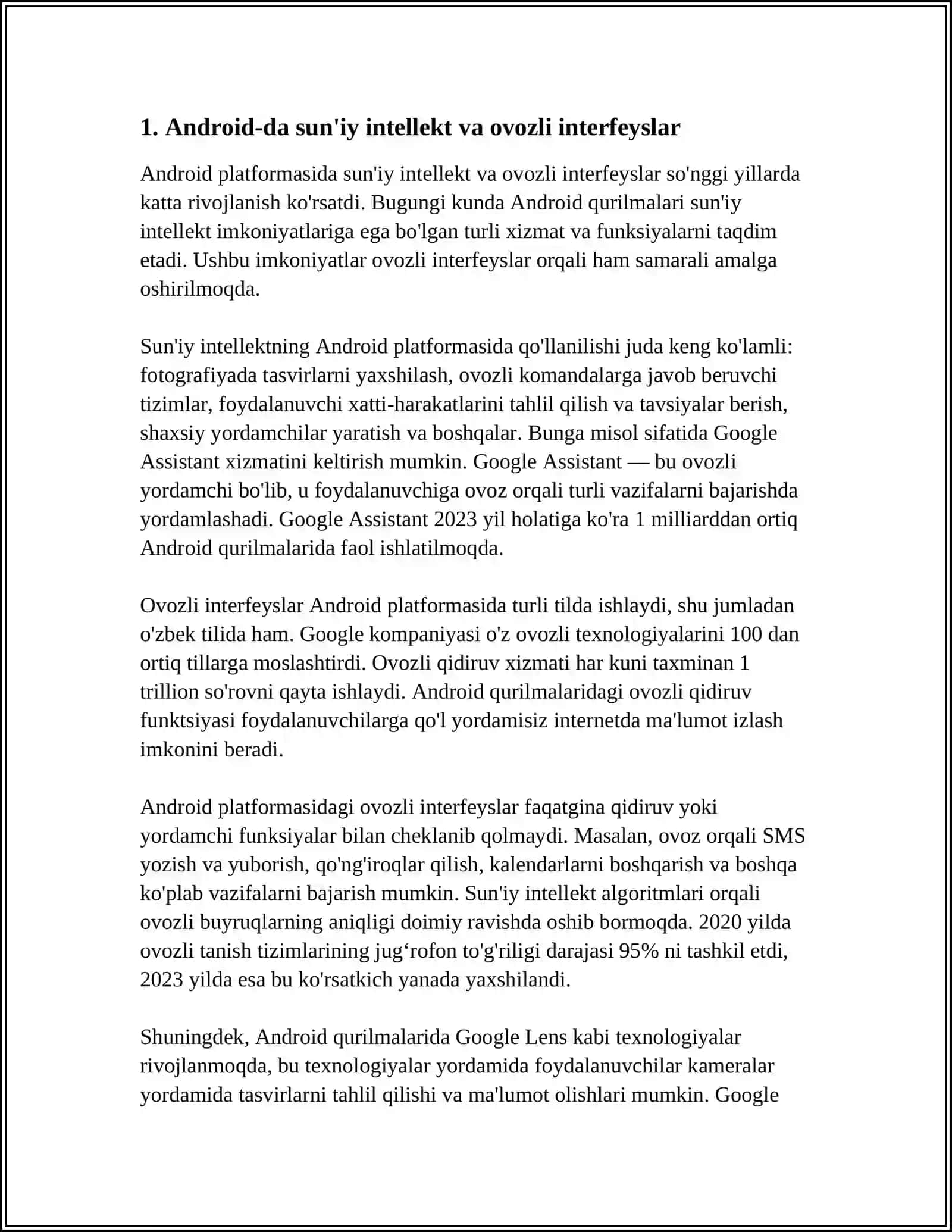 ANDROIDDA AL. CHATBOTLAR VA OVOZLI INTERFEYSLAR. KONTAKTLARNI OVOZ YORDAMIDA QIDIRISH ILOVASINI TUZING 3