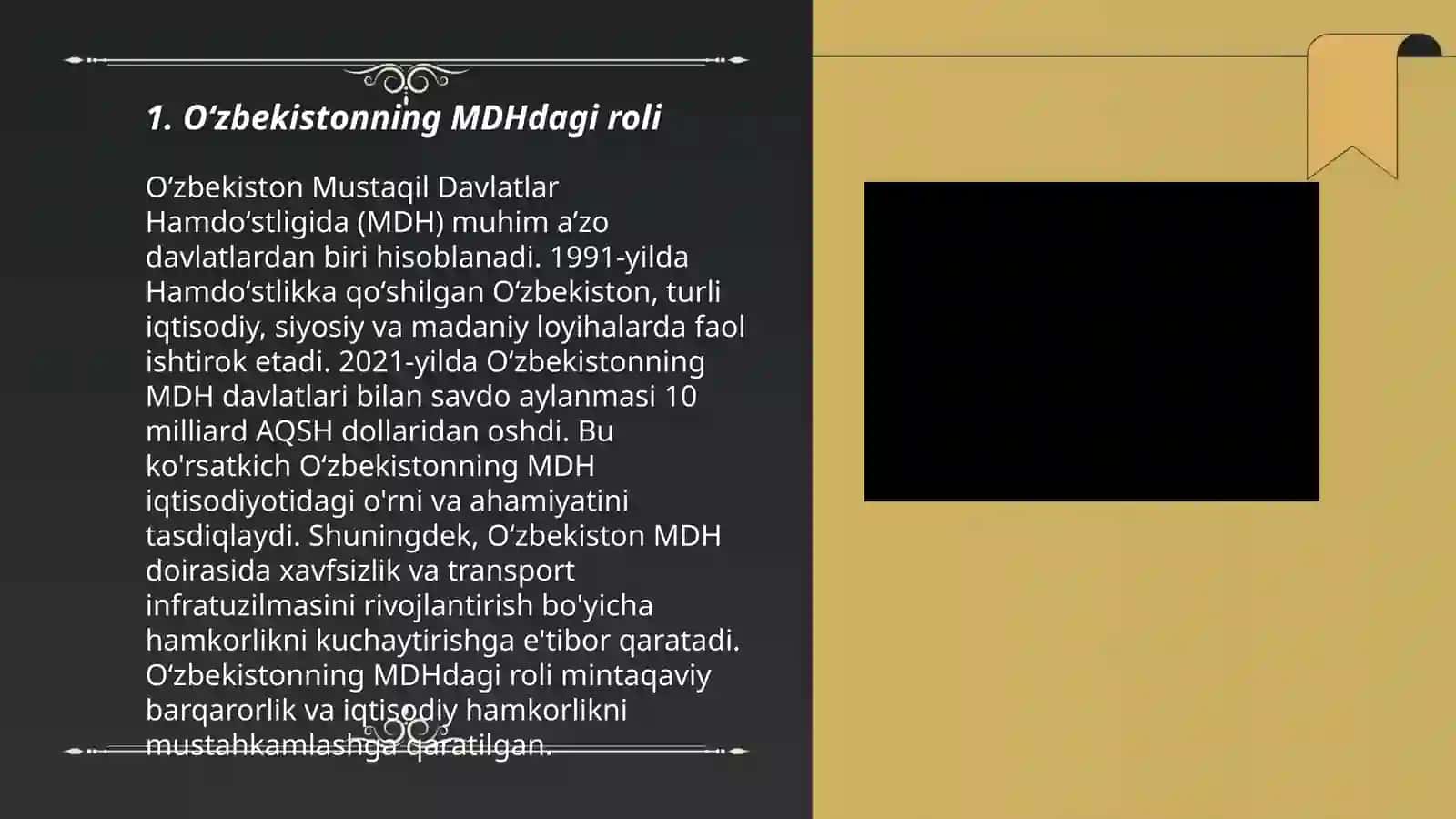 Oʻzbekiston va Mustaqil Davlatlar Hamdoʻstligi (MDH) 3