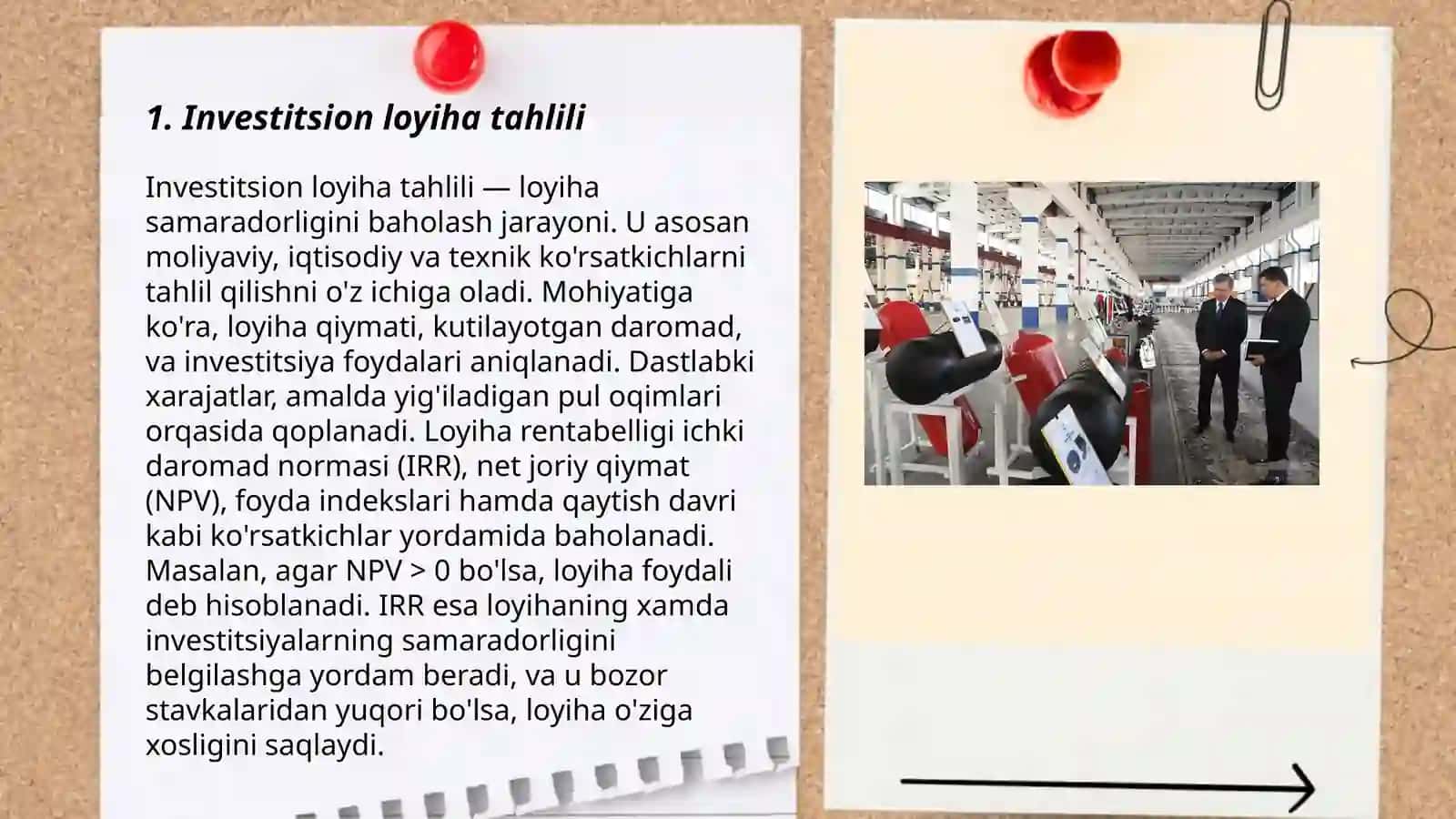 Investitsion loyiha tahlili 3