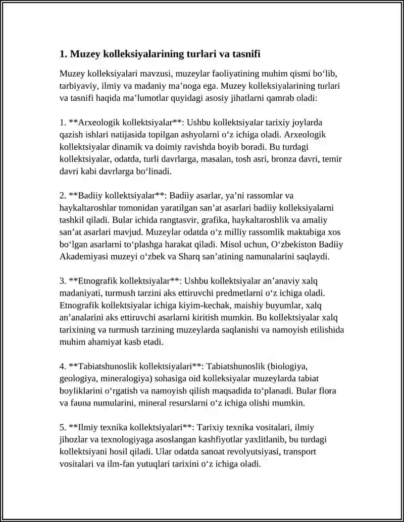 MUZEY KOLLEKSIYALARI 3