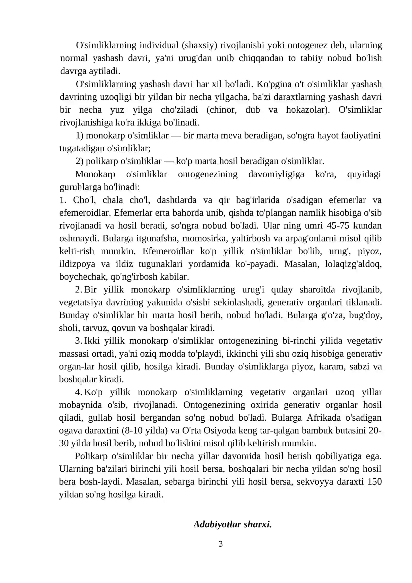 O’simliklar Fiziologiyasi - Yuksak O’simliklarning Ontagenez Bosqichlari 3