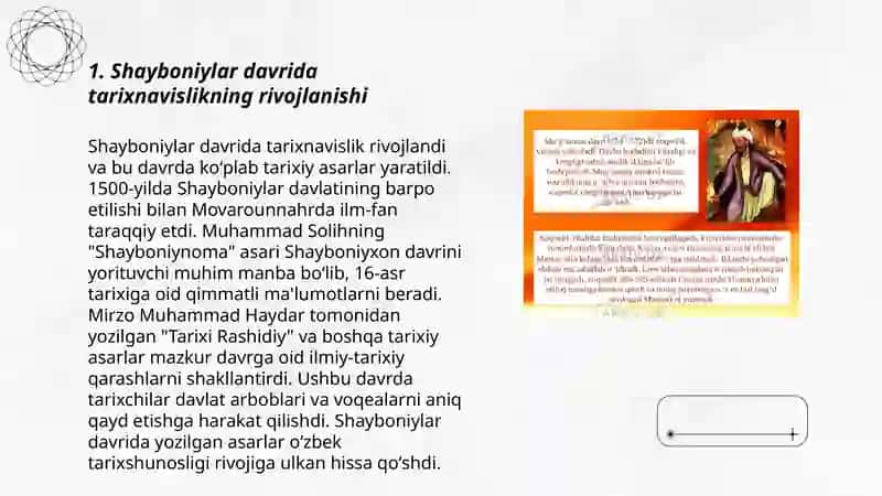 Shayboniylar va Ashtarxoniylar davrida tarixnavislik 3