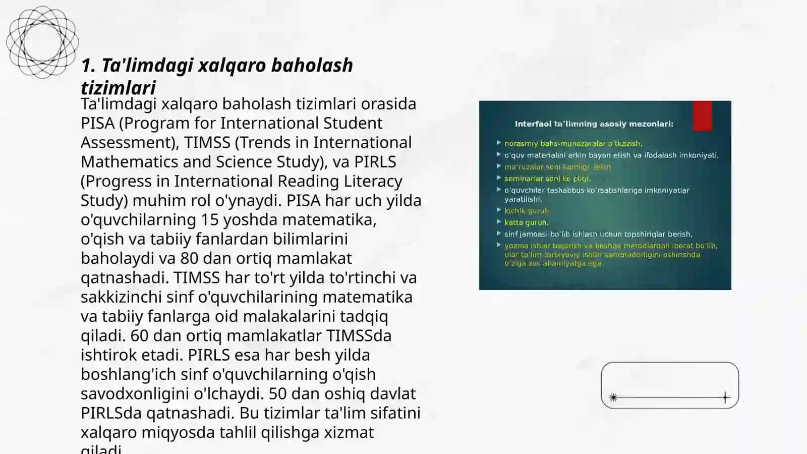 Ta'limdagi xalqaro baholash tizimlari 3