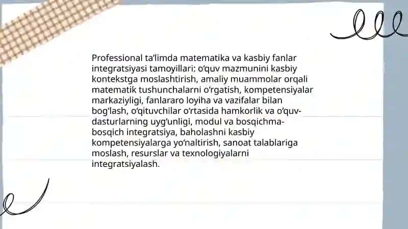 Professional ta'limda matematika 3