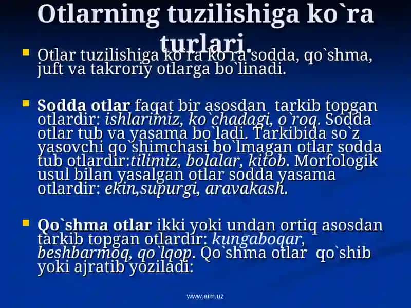 OT SO`Z TURKUMI 3