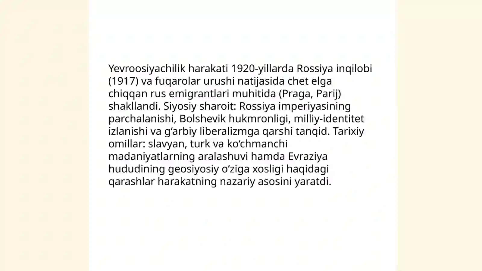 Yevroosiyo harakatining tarixiy ildizlari 3
