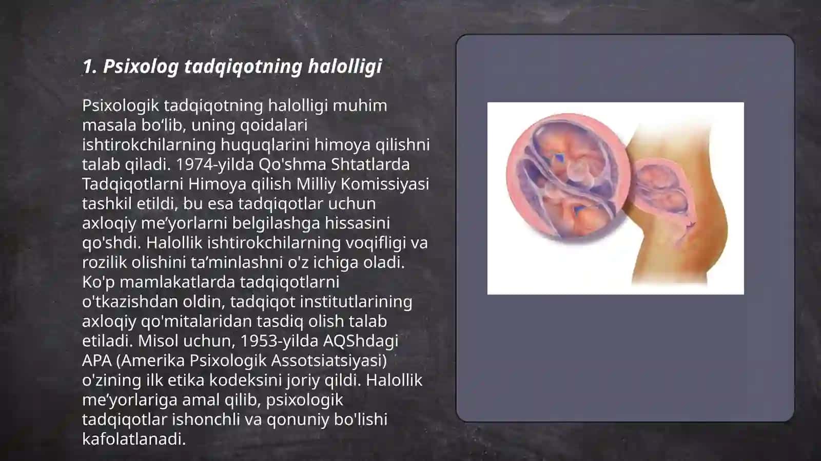 Psixolog tadqiqotchining axloq ko'deksi 3