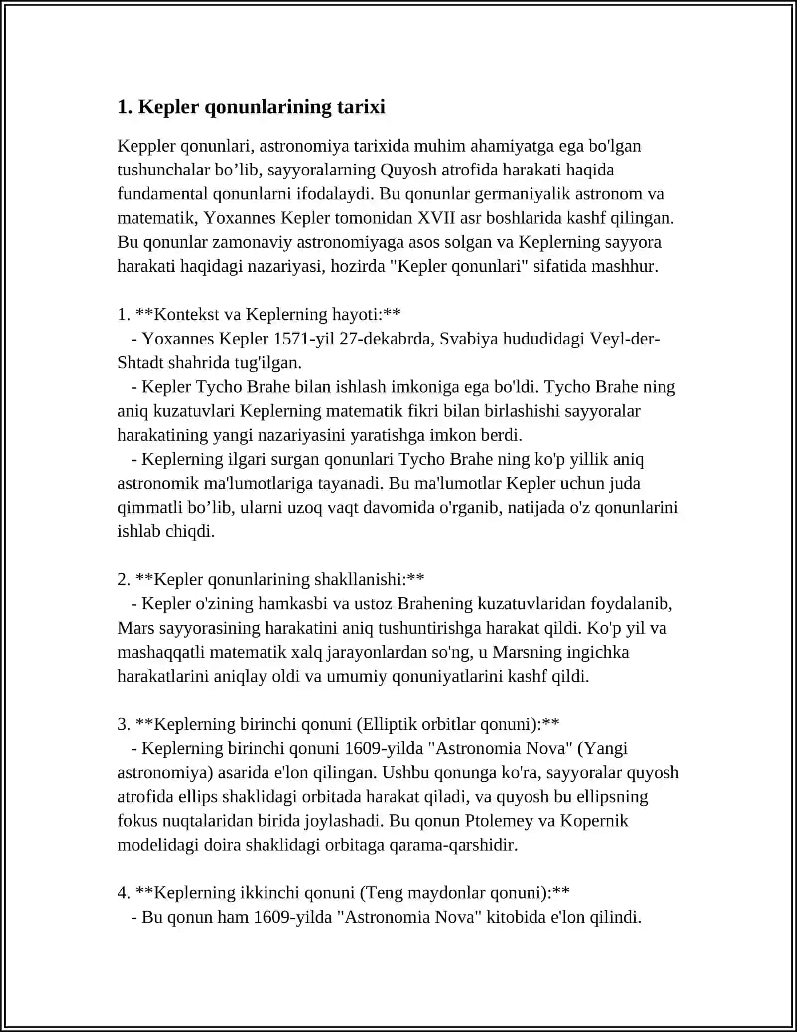 KEPLER QONUNLARI 3