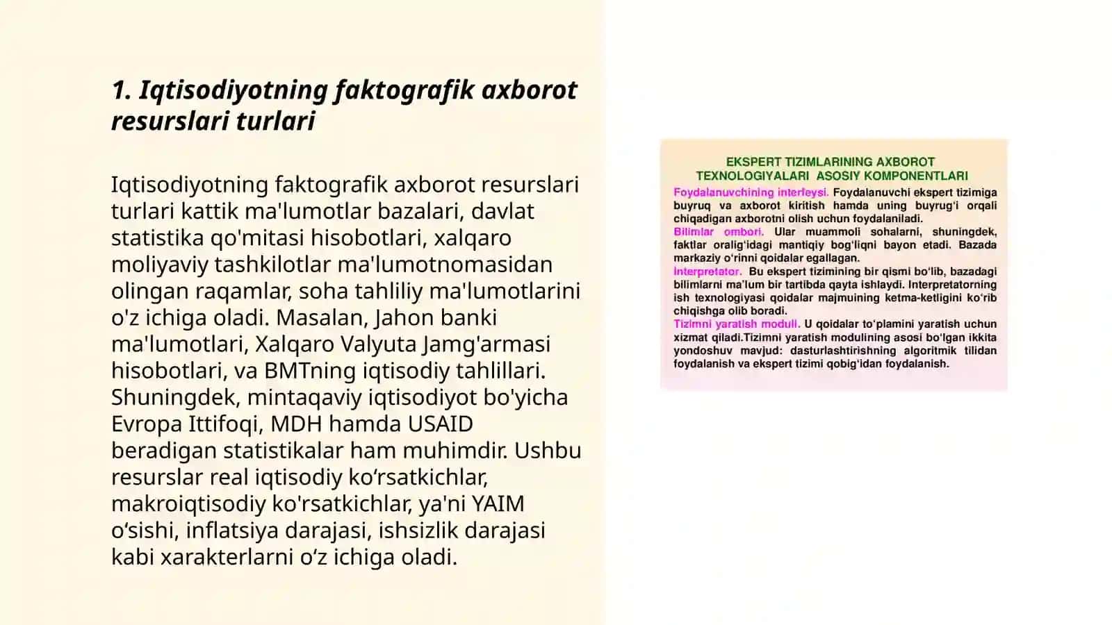 Iqtisodiyotning faktografik axborot resurslari 3