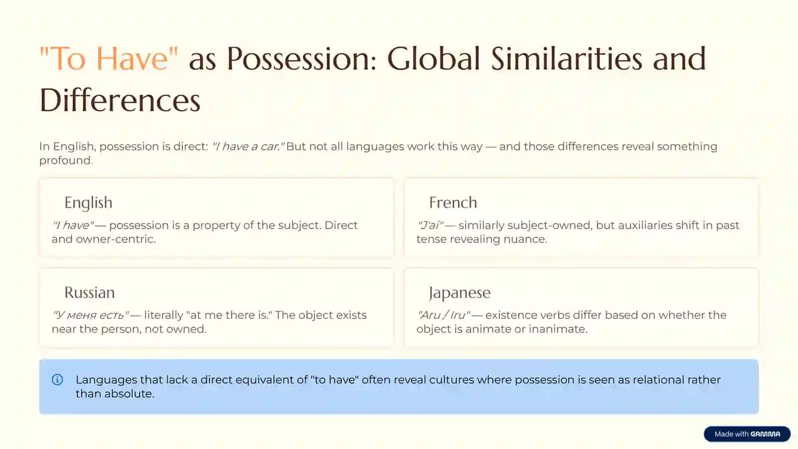 The Verb"To Have" 3