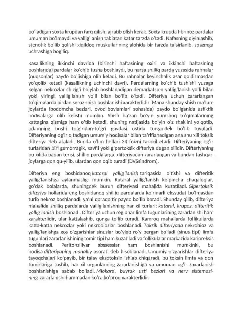 Bakterial infeksiyalar (stafilokokk  va  streptokokk infeksiyalari, difteriya, meningokokk  infeksiyasi). Sil. Zaxm. Sepsis. 3