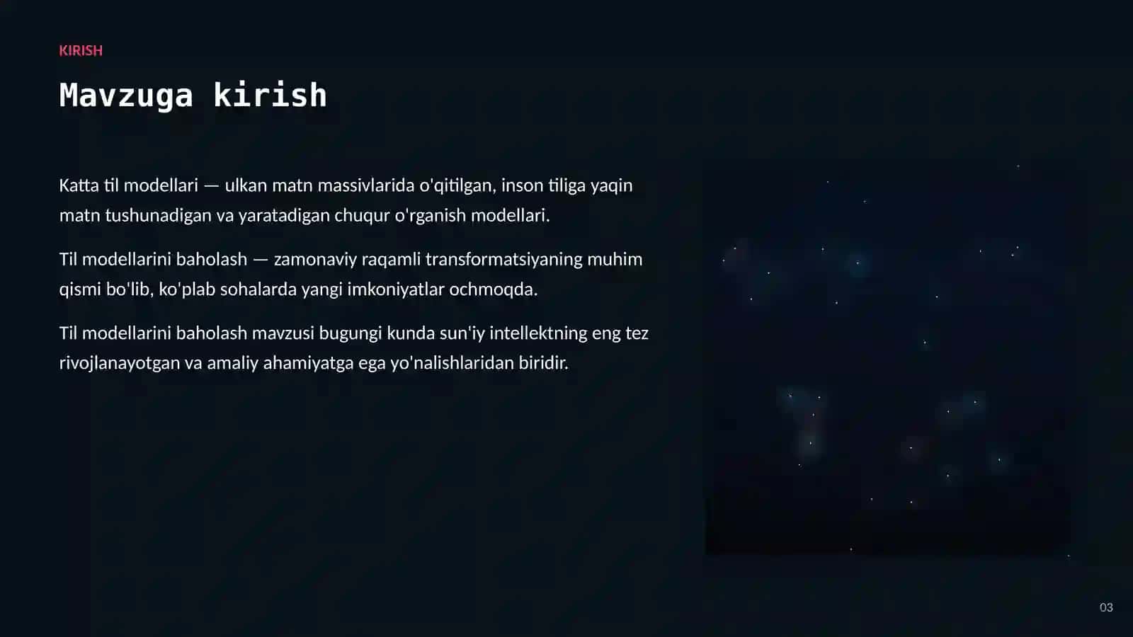 SUN'IY INTELLEKT • KATTA TIL MODELLARI (LLM) 3