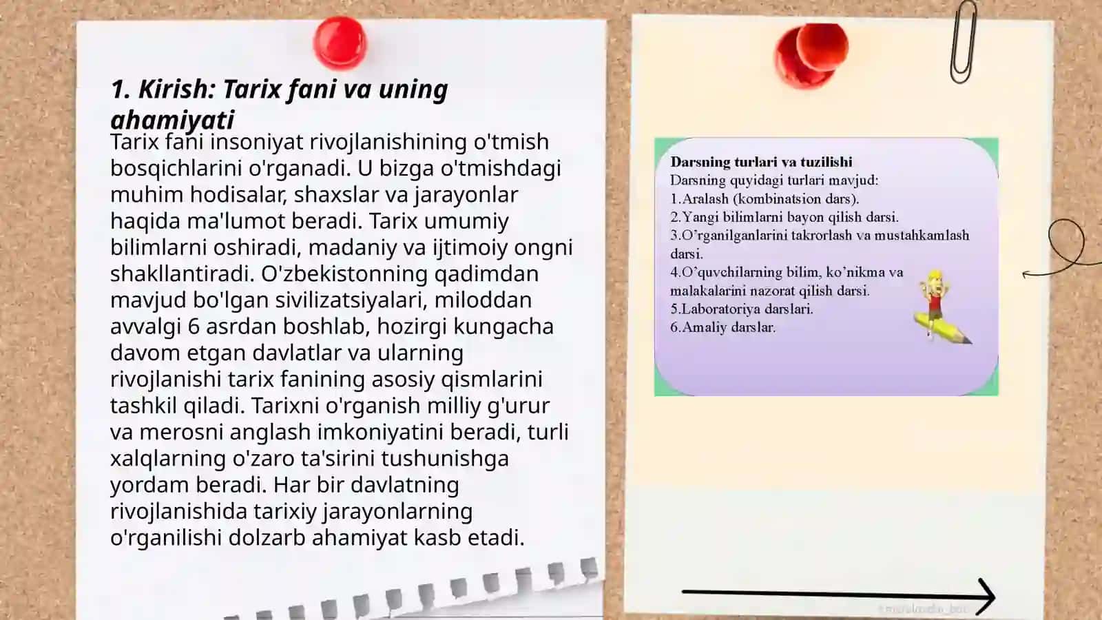 Rus olimi P.S. Goraning tarix oʻqitish metodikasi dars turlari va xillari 3