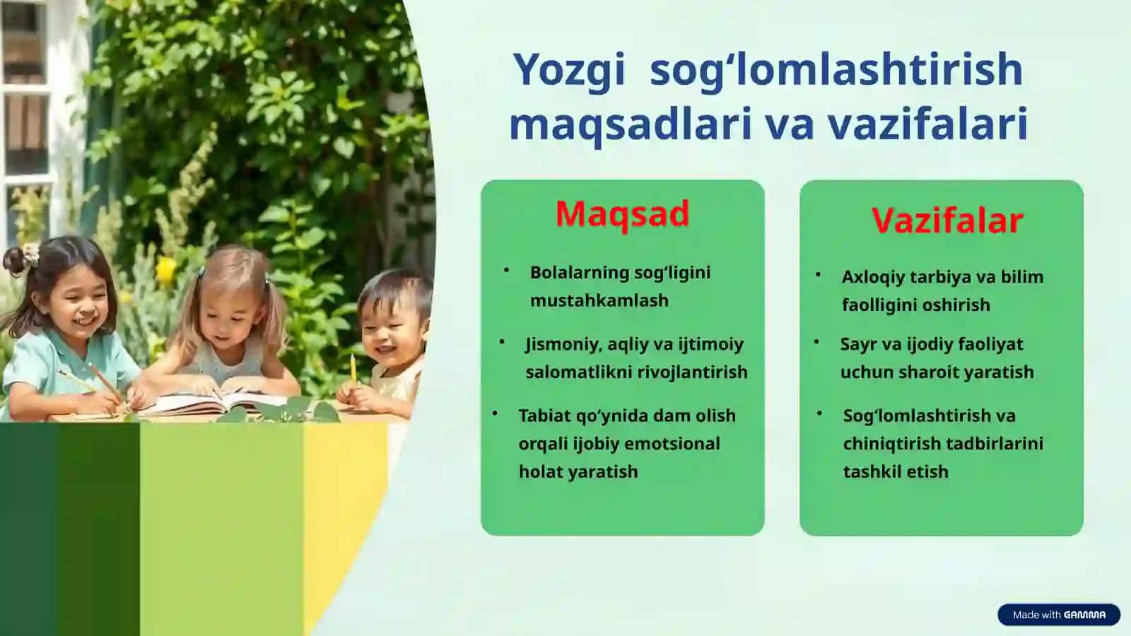 Yozgi sogʻlomlashtirish 3