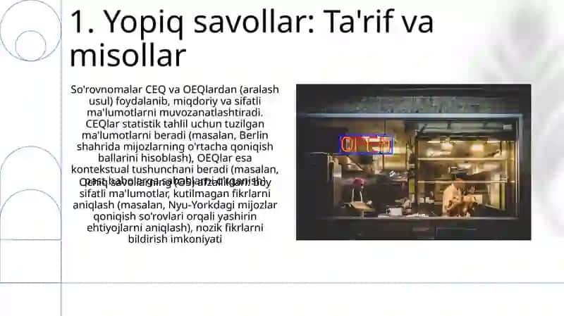 So'rovnomalar CEQ va OEQlardan 3