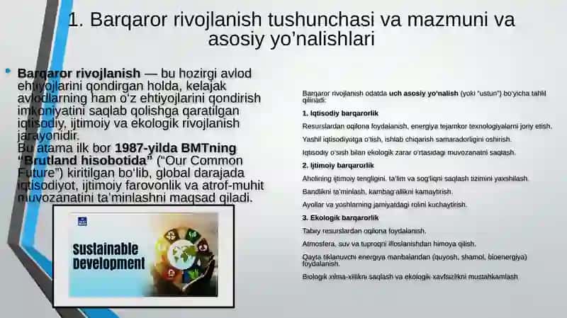 Markaziy Osiyo va O'zbekistonda barqaror iqtisodiy rivojlanish 3