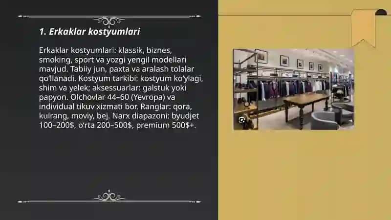 Erkaklar kiyim doʻkoni 3