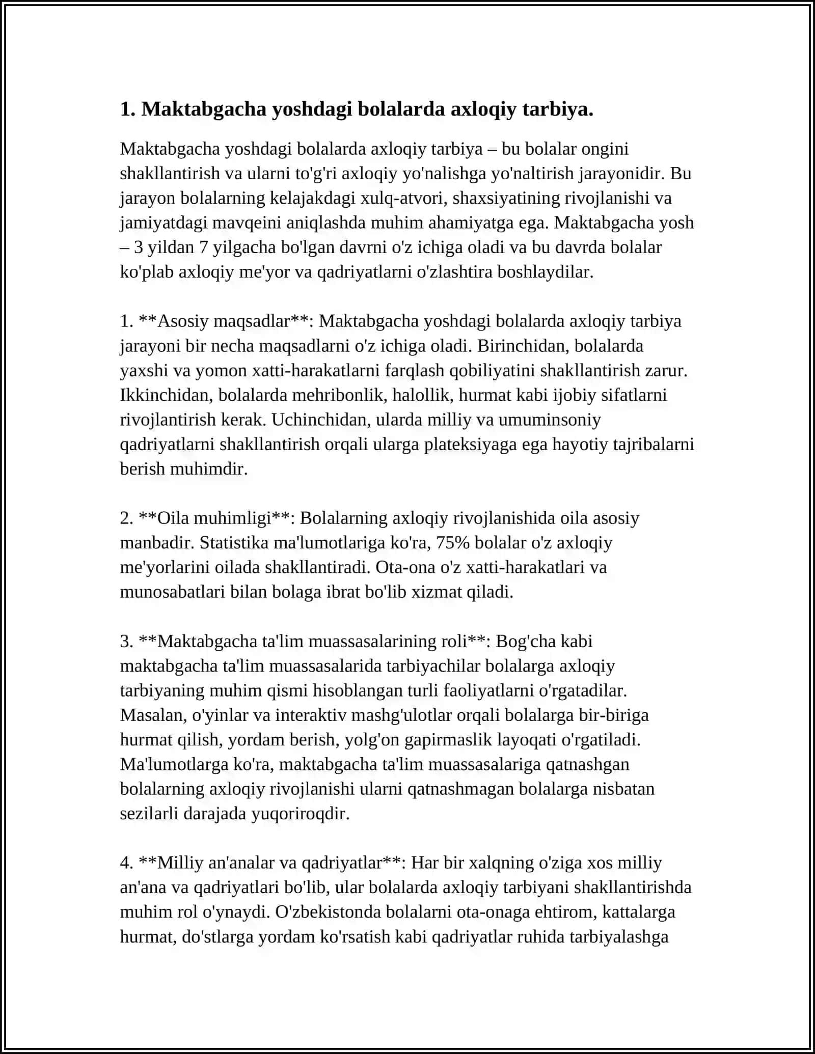 MAKTABGACHA YOSHDAGI BOLALAR TA'LIM TARBIYASI 3