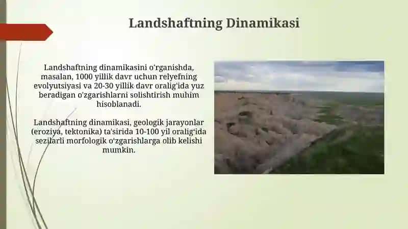 Landshaftlarning morfologik tuzilishi 3