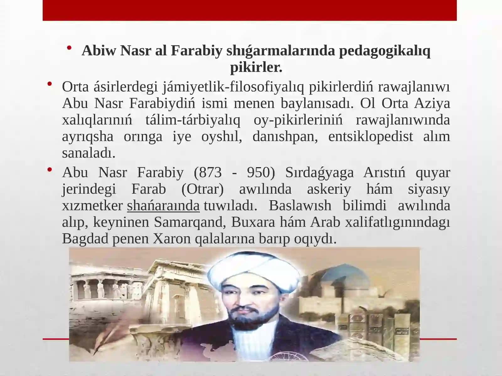 Joqari manawiyatli jaslardi tarbiyalawda Orayliq Aziya alimlari ilmiy miyrasiniń ornı (alimlarniń ilmiy xizmeti misalinda) 3