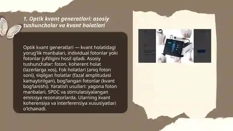 Optik kvant generatlari. Lazerlar va uni tibbiyotda qoʻllanilishi 3
